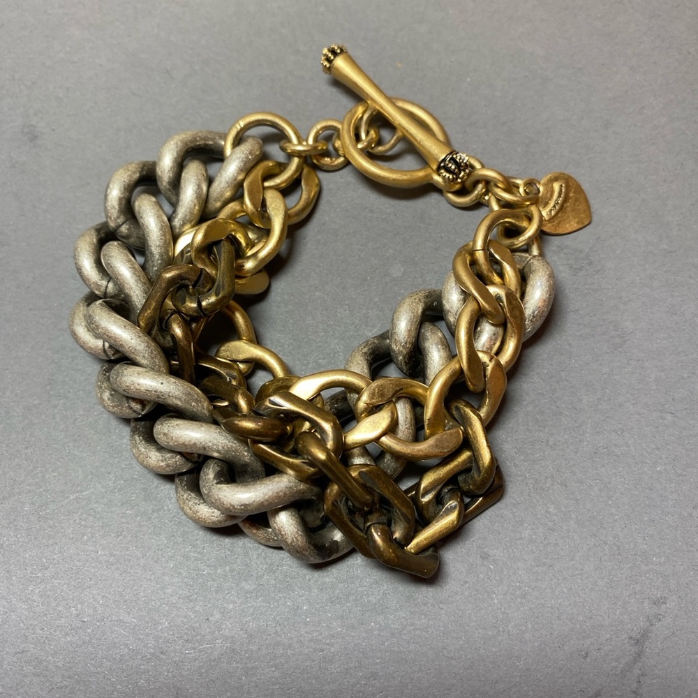 Juicy couture triple link toggle clasp bracelet